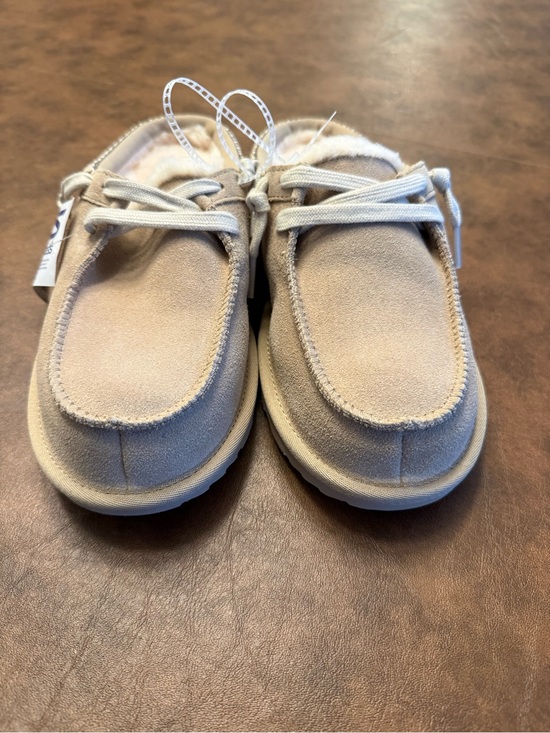 UGG Shoes - UGG Light Beige Suede Lace Moccasins